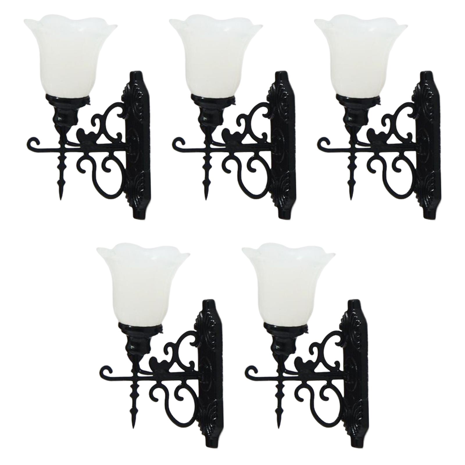 Ioensy - 5X Lámpara De Pared En Miniatura Para Casa De Muñecas Antigua, Accesorios Para Casa De Muñecas Diy, Estilo D