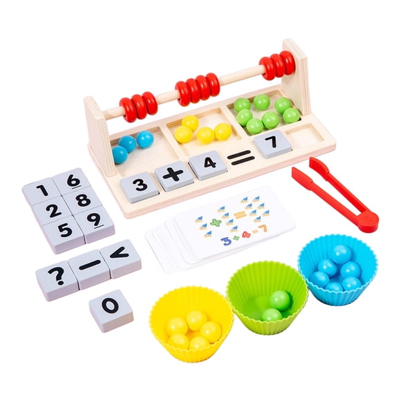 Tablero De Conteo De Madera Bandeja De Cuentas Juguete De Aprendizaje Educativo Regalos Multicolor