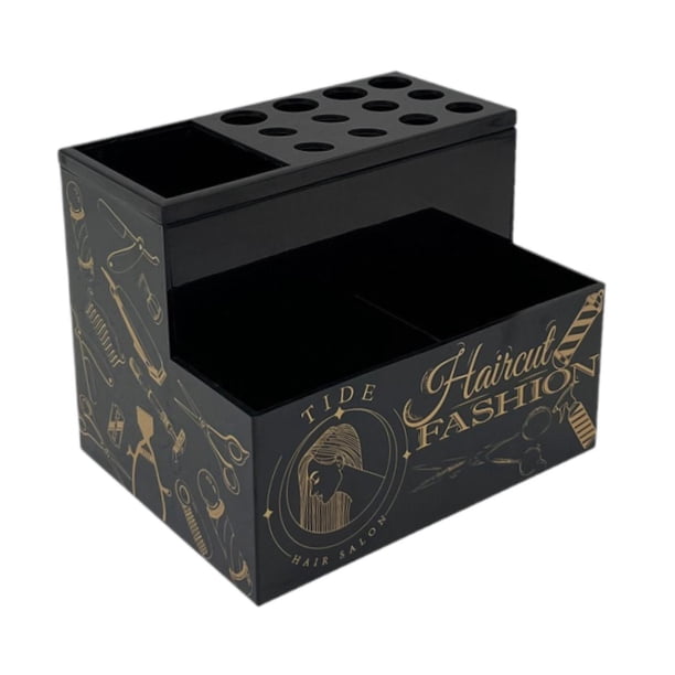 Soporte Para Tijeras De Peluquería, Soporte Para Tijeras De Salón, Soporte Para Cepillos, Peines Y Pinzas, Color Negro