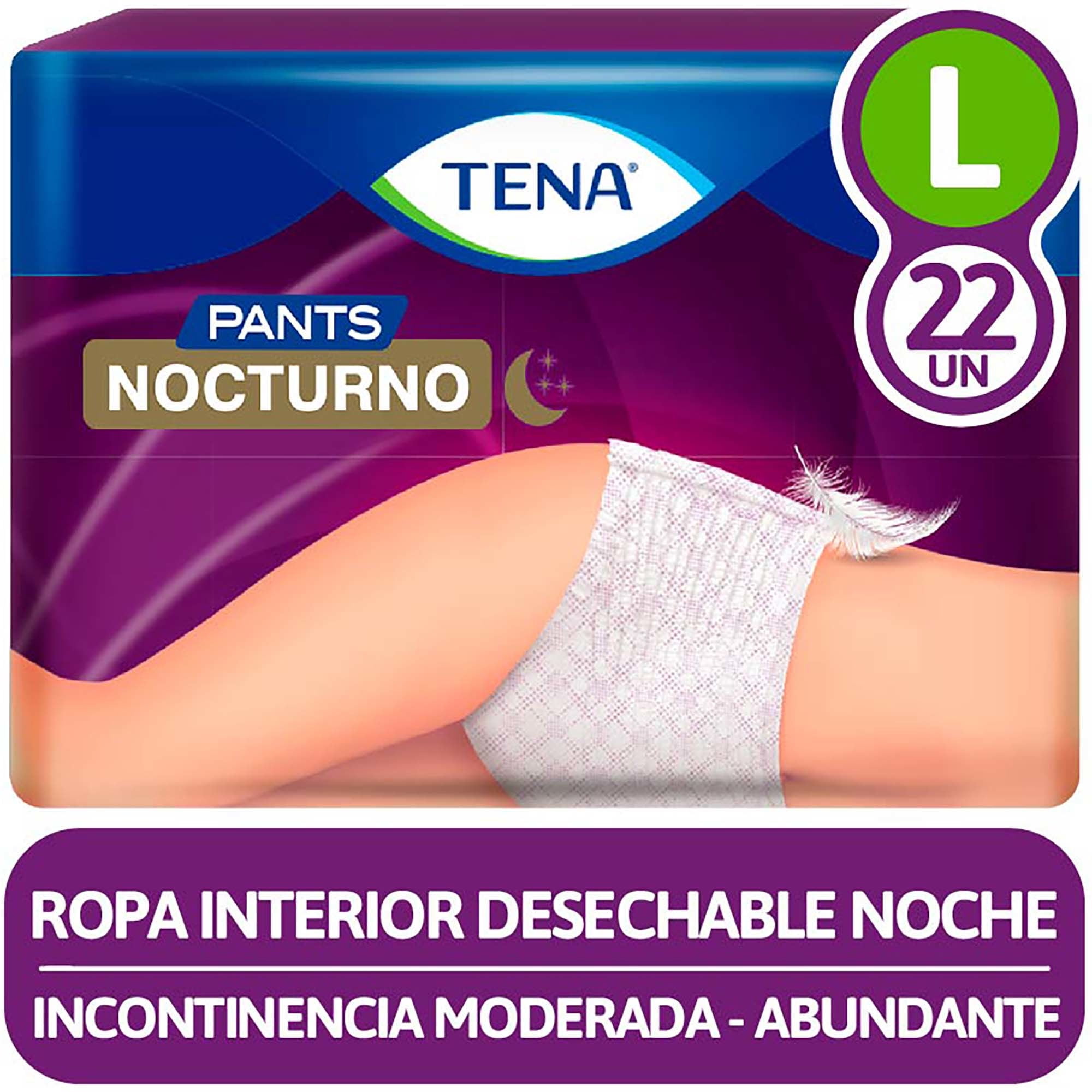 Ropa Interior Desechable Nocturno 22 Un Tena