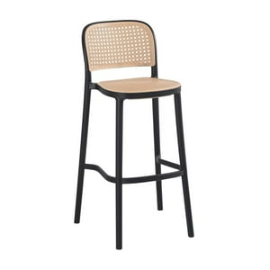 Pandalino - Taburete Piso Bar Montana | Altura Asiento 65Cm | Diseño Moderno Negro