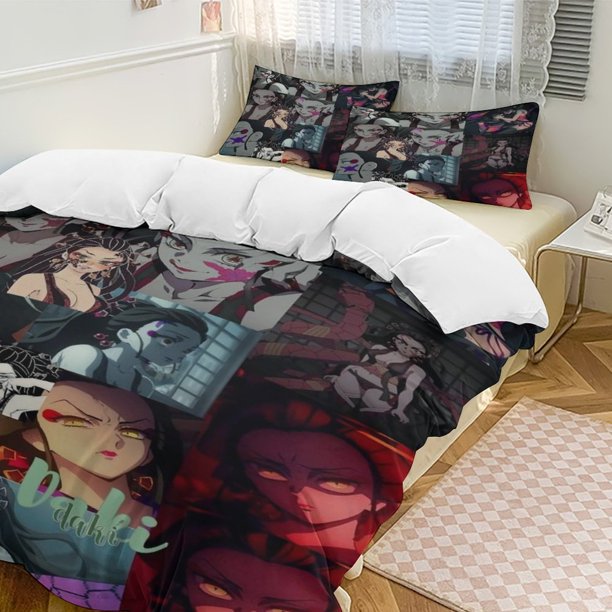 Demon Slayer Anime Home Bed 3-piece Set Classic Japanese Anime Polyester Wash Student Dormitory Set