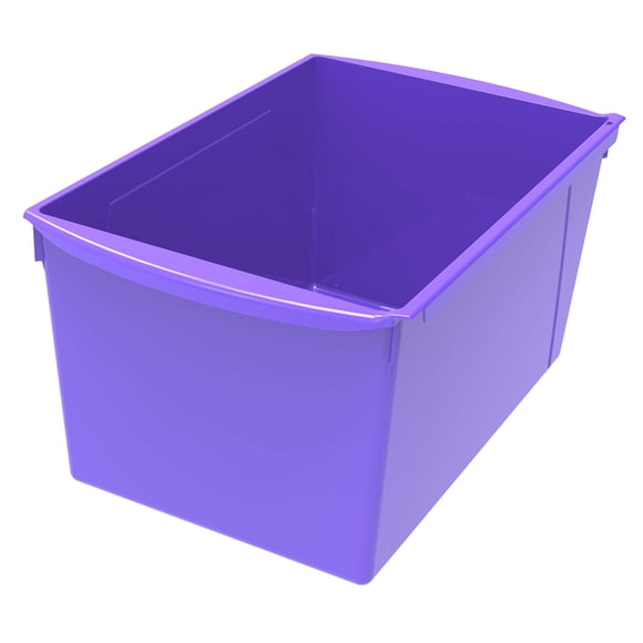 Librera Storex, extragrande, de plástico entrelazado, color morado