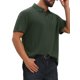 thumbnail image 5 of INSPIRE CHIC Camisa Polo de Negocios para Hombre con Textura Jacquard de Manga Corta y Cuello Abotonado M Verde, 5 of 6