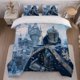 thumbnail image 1 of Blue Golden Armor Themed Bedding Set Soft and Comfortable for All Seasons, 1 of 5