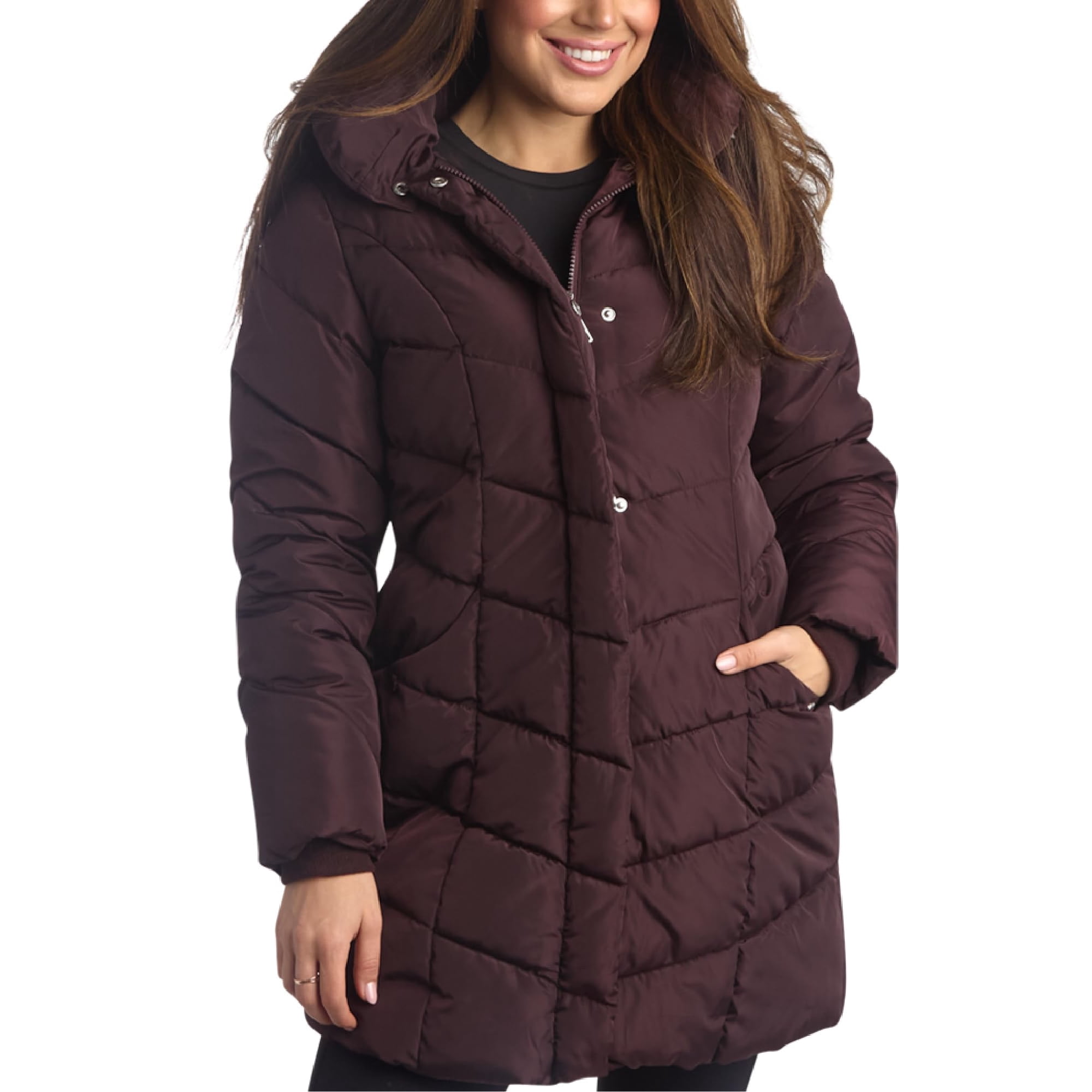 Chaqueta Steve Madden Long Outwear Merlot Para Mujer 3x