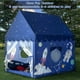 thumbnail image 3 of Carpa de juegos para niños Sherilyn Large Castle Outer Space Rocket Blue, 3 of 8