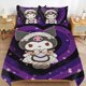 thumbnail image 1 of Kuromi Duvet Cover Set 3 Piece Bedding Set Double Sided Printing Decorative Comforter Cover Set, 1 of 5