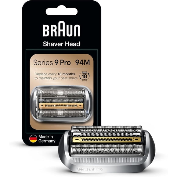 Braun Shaver Head Replacement Part 94M Silver, Compatible with