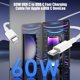 thumbnail image 3 of Cable Usb C A Usb C Paquete De 3 Unidades 2 M 60 W Para Iphone Galaxy, 3 of 7