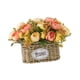 thumbnail image 2 of Flores Artificiales Con Cesta, Elegante Adorno Para Dormitorio, Sala De Estar, Hogar, Naranja, 2 of 5