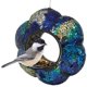 thumbnail image 1 of Comedero para aves Sunnydaze Decor de vidrio mosaico índigo de 25 cm, 1 of 9