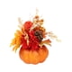 thumbnail image 2 of Calabaza Artificial Con Flores De Otoño Para Acción De Gracias Manualidades DIY Chimenea Naranja 22cmx20cm, 2 of 5