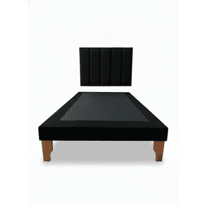 Muebles New - Cama De Plaza Lineal Negro Felpa