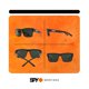 thumbnail image 3 of Gafas de sol Spy 54 mm Negro/Verde Cuadrado, 3 of 4