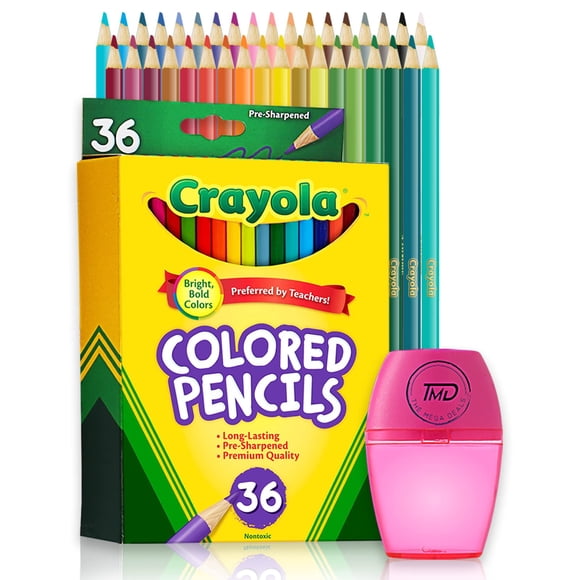 Lápices de colores The Mega Deals 36 colores con sacapuntas