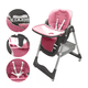 thumbnail image 3 of Silla De Comer Bebe Plegable Reclinable Popypapa Snack Rosa, 3 of 3