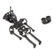 thumbnail image 4 of Halloween Punk Skull Head Skeleton Earring Stud fiesta traje negro, 4 of 5