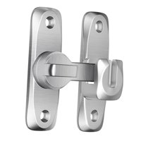 Bothyi - Pestillo De Cerradura De Puerta De Granero, Pestillo De Cerradura De Puerta Abatible Para Baño, Oficina, Hotel, Plateado