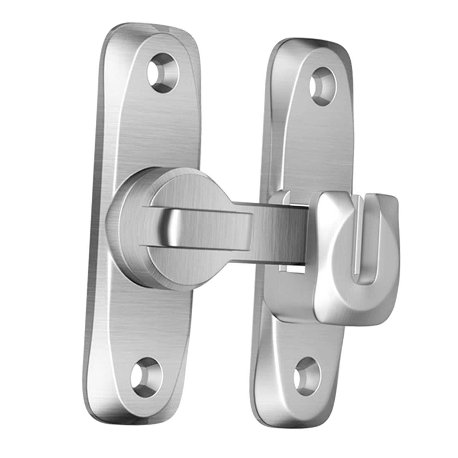 Bothyi - Pestillo De Cerradura De Puerta De Granero, Pestillo De Cerradura De Puerta Abatible Para Baño, Oficina, Hotel, Plateado
