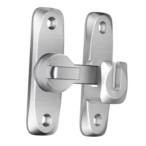 Bothyi - Pestillo De Cerradura De Puerta De Granero, Pestillo De Cerradura De Puerta Abatible Para Baño, Oficina, Hotel, Plateado