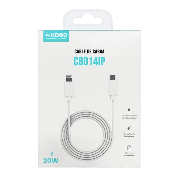 Cable Para iPhone Carga Rápida Usb-c a Lightning 20w Kbod Cbo14