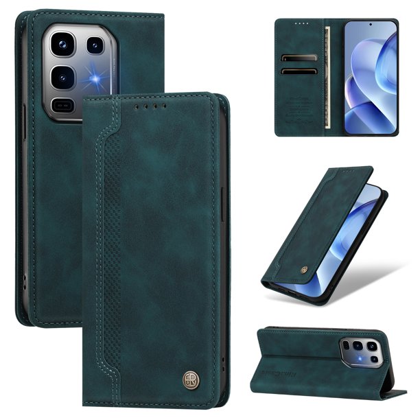 Funda Billetera para Infinix Note 50 Pro Plus 5G Imán y Resistente Verde
