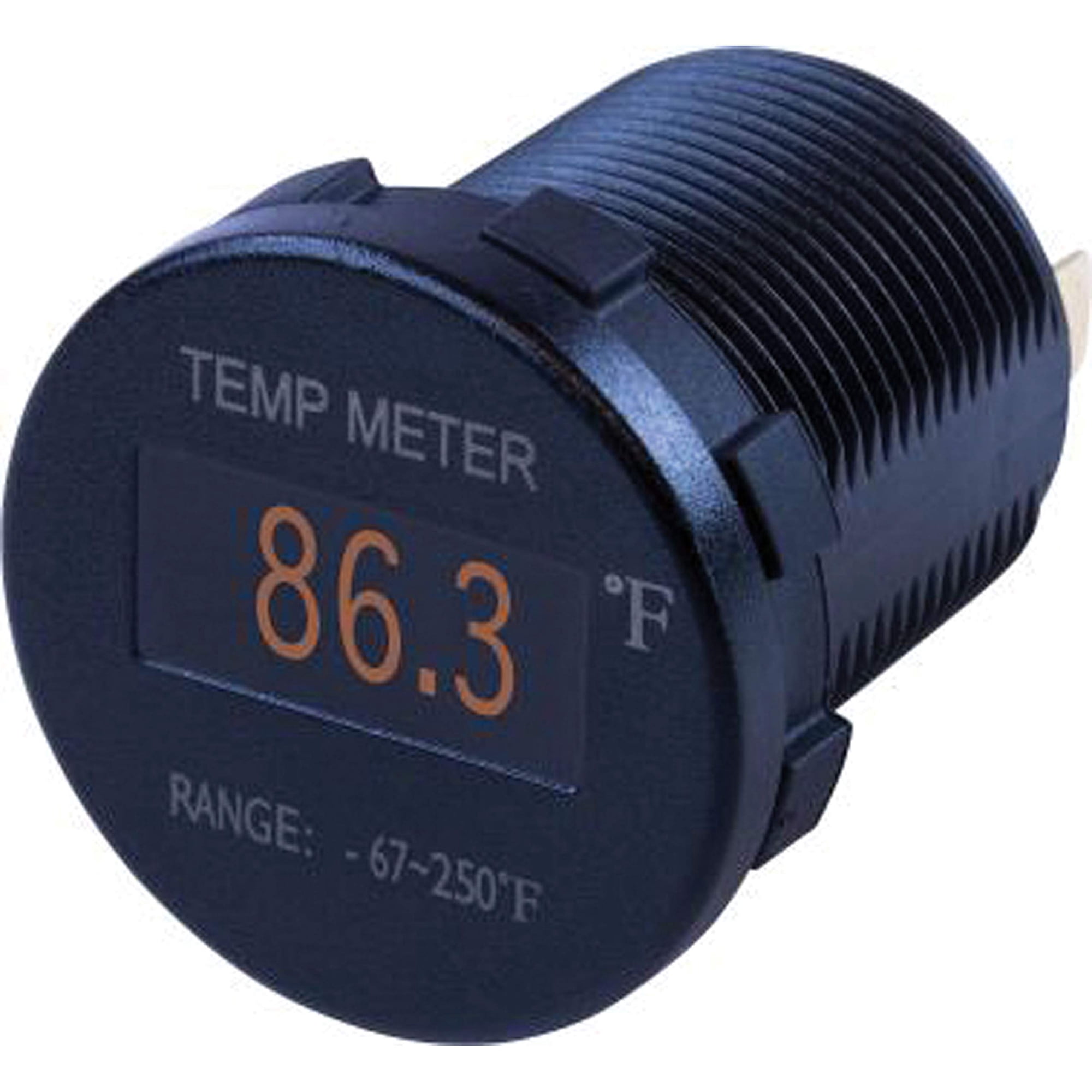 Sea-dog Line - Medidor De Temperatura Sea-dog Redondo Oled Fahrenheit Con Cable De 6 Pies