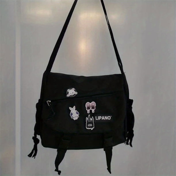 Upgrade Your Style with This Stylish Nylon Handbag Shoulder Bag - Large Capacity Messenger Bag for Men & Students!