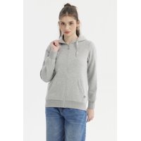 Fashionspark - Polerón Mujer Abierto Hodie Gris Melange
