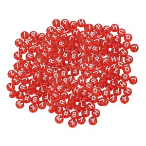 Magideal - 200 Piezas De Acrílicas, Con Agujero Redondo Alfabético, Sueltas Para Regalo Hecho A Mano, Llaveros, Fabricación De Joyas, Suministros , Quédate D Estilo D