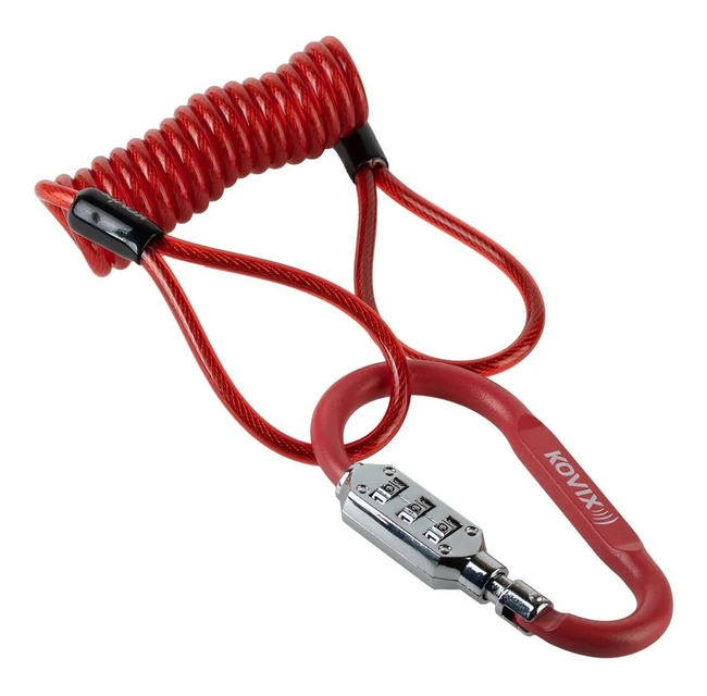 Genérico - Candado Kovix Mosquetón Con Clave Y Cuerda Acero 100Cm