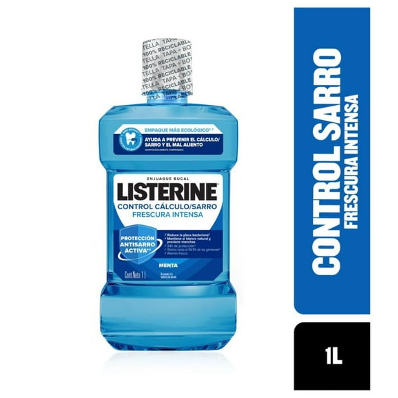 Enjuague Bucal Control Sarro Menta Suave, 1 L
