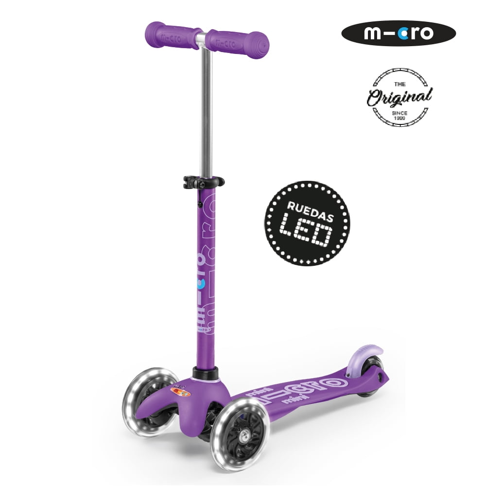Scooter Micro Mini Deluxe Led Morado