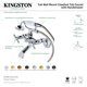thumbnail image 4 of Grifo para tina con patas y ducha manual Kingston Brass Essex, 4 of 9