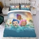 thumbnail image 4 of Burbujitas Conjunto de sábanas temático, trío de piezas, cómodo y amigable con la piel, diseño único, regalo de decoración para el hogar para familiares, amigos y fans,140cm *210cm, 4 of 6