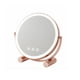 thumbnail image 1 of Espejo Led Madera Bambu Base Giratoria 360 Luz Natural Usb Mesa Rosa, 1 of 4