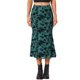 thumbnail image 1 of INSPIRE CHIC Falda Floral para Mujer con Cintura Alta Elástica de Malla Cola de Sirena Otoño Invierno Elegante Falda Midi XL Azul Pavo Real, 1 of 6