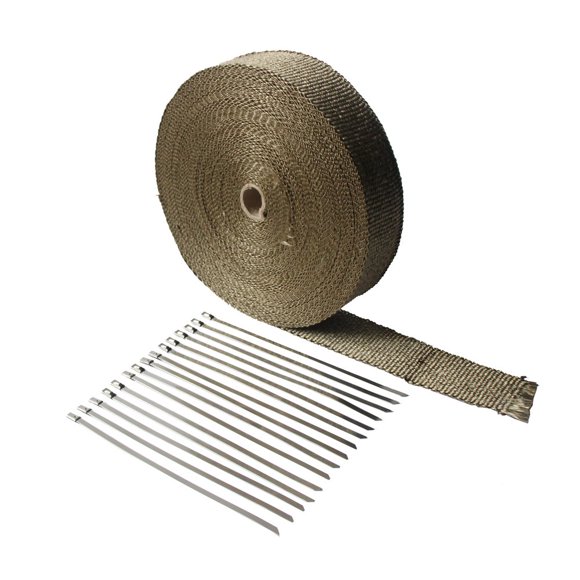 Envoltura para escape LEDAUT 5 cm × 30 m con abrazaderas de acero inoxidable