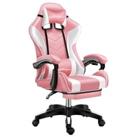 Silla Gamer Reclinable Con Reposa Pies Rosada Lubabycas