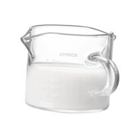 Magideal - Taza Medidora De Vidrio Taza De De Doble Boca Vasos Resistentes Al Calor Taza De Café Expreso De Medida Transparentes Taza Mezcladora Para , 75Ml