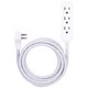 thumbnail image 1 of Protector contra sobretensiones Power Strip GE, 3 salidas, 8 pies, 250 J, blanco, 1 of 7