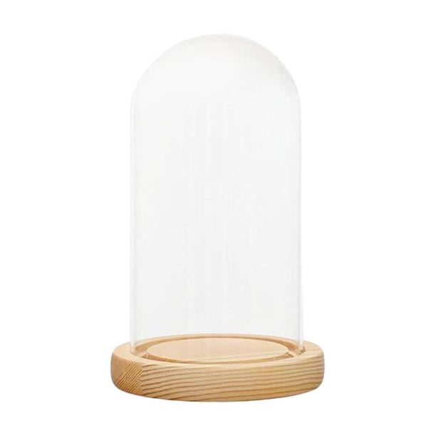 Tarro tipo campana tipo cúpula con Base de madera, cubierta transparente portátil y duradera, multifuncional, para regalo de inauguración de la casa , Estilo I