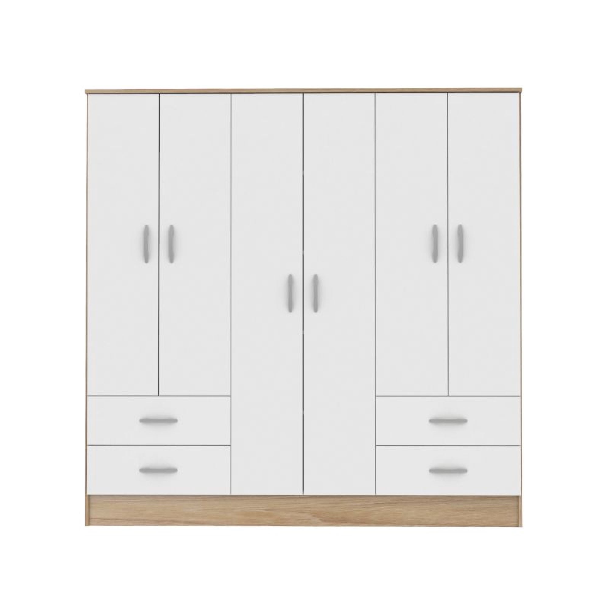 Clóset Maipo 6 Puertas Olmo Blanco