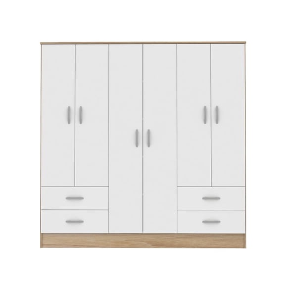 Clóset Maipo 6 Puertas Olmo Blanco