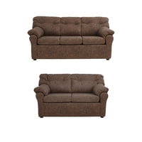 Muebles América - Living América 32 Cuero Auris Café