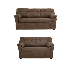 Muebles América - Living América 32 Cuero Auris Café