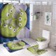 thumbnail image 1 of Alienígenas De Pizza Planet theme 4 piece Shower Curtain Set With Rugs Waterproof Bathroom Decor Set Includes Bath Mat U shaped Rug Toilet Lid Cover And Curtain With Hooks, 1 of 6