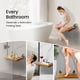 thumbnail image 2 of Asiento de ducha plegable Bootuu Teak 50 cm montado en la pared, 2 of 8
