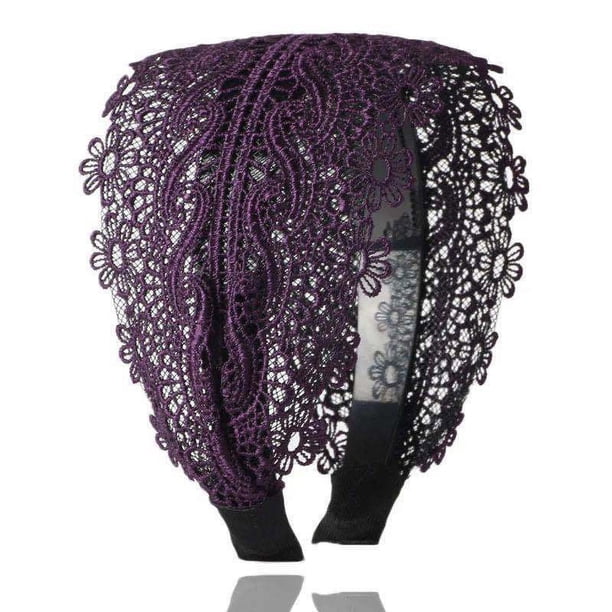 Floral Lace Headband with Teeth - Wide Hair Hoop for Women and Girls - Stylish Hair Accessory